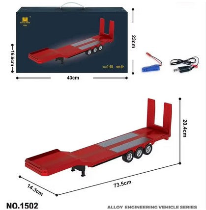 HNA1502 1/18 PLATFORM SEMI TRAILER
