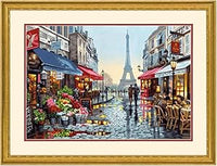 DIM91651 PARIS FLOWER SHOP PAINT BY NUMBER