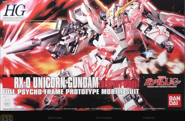 BAN5057399 Bandai HGUC #100 1/144 RX-0 Unicorn Gundam (Destroy Mode) Gundam UC