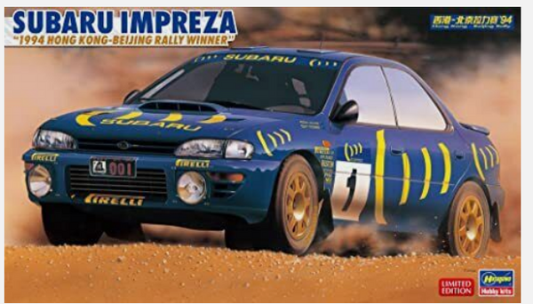 HAS20589 1/24 SUBARU IMPREZA 1994 HONG KONG BEIJING RALLY WINNER
