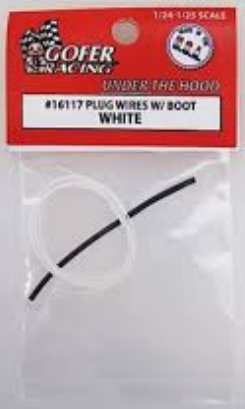 GOF16117 PLUG WIRES W/BOOT WHITE