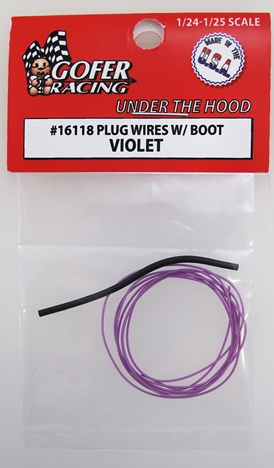 GOF16118 PLUG WIRES W/BOOT PURPLE