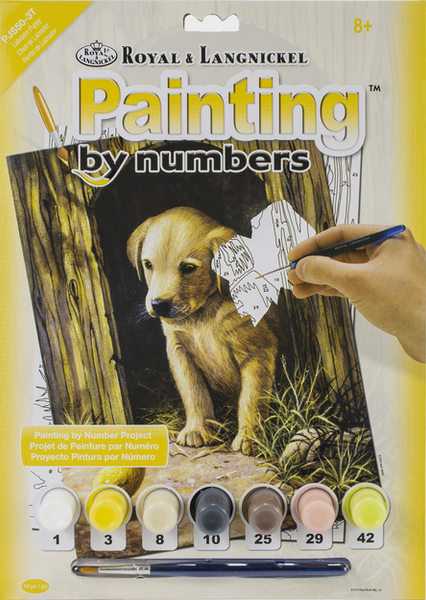 PJS503T LABRADOR PUPPY PAINT BY NUMBERS