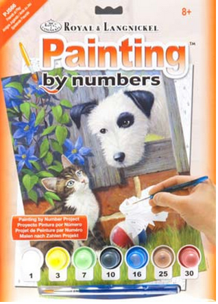 PJS663T FRIENDS AT PLAY PAINT BY NUMBER