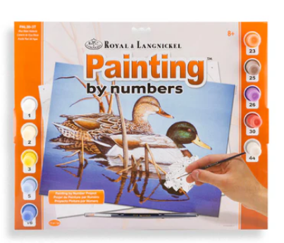 PAL383T BLUE WATER MALLOWS PAINT BY NUMBERS