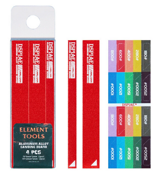 DSPASRD15 DSPIAE AS-RD15 Aluminum Alloy Sanding Board (Red) 4pcs