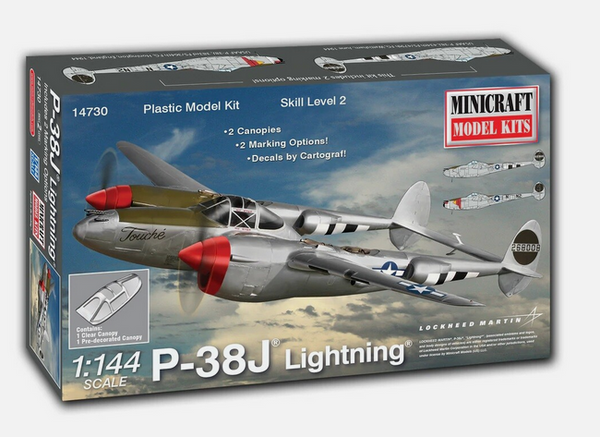 MIN14730 P-38J LIGHTENING 1/144 W/2 MARK OPTIONS