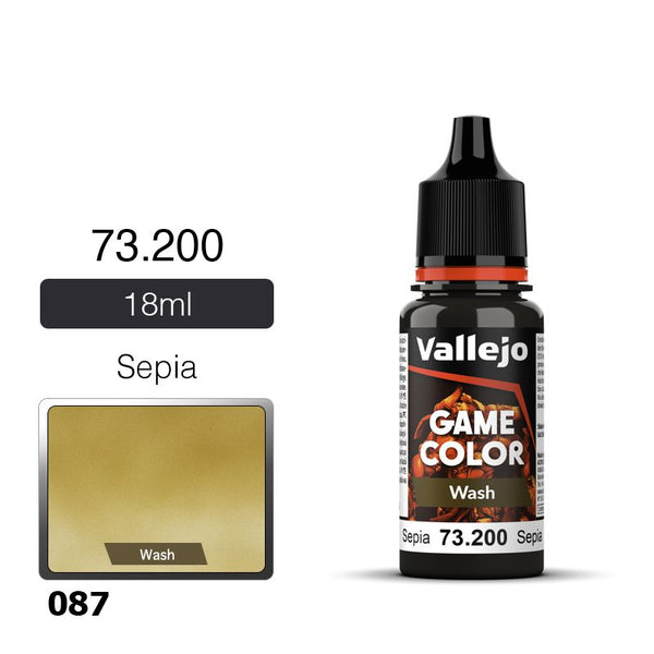 VAL73200 GAME COLOUR WASH SEPIA 18ML