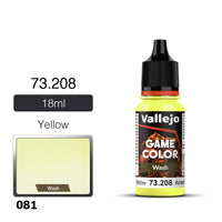 VAL73208 GAME COLOUR WASH YELLOW 18ML