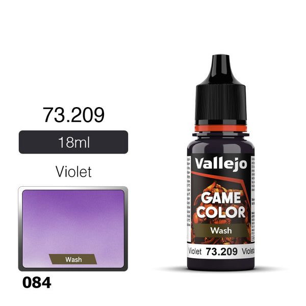 VAL73209 GAME COLOUR WASH VIOLET 18ML