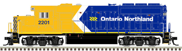 ATL10004227 HO GP-40-2 PH 2 ONTARIO NORTHLAND #2201 (SILVER SERIES)