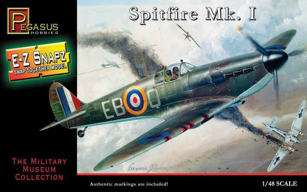 PEG8410 Pegasus Hobbies 1/48 E-Z Snapz Spitfire Mark 1