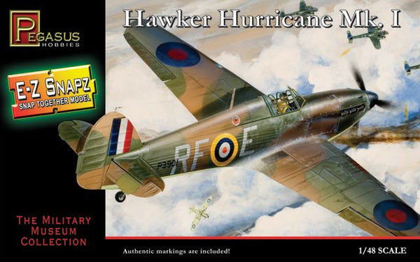 PEG8411 Pegasus Hobbies 1/48 E-Z Snapz Hawker Hurricane Mark 1