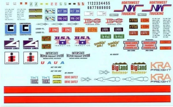 AMTMKA022/48 Big Rig Trucking Graphics Decals – The Hobby Centre