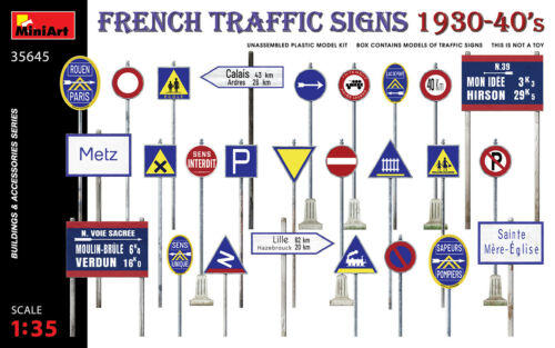 MIN35645 1/35 FRENCH TRAFFIC SIGNS 1930-40'S