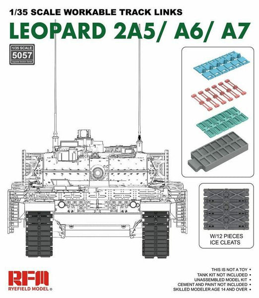 RFM5057 1/35 LEOPARD 2A5/A6/7 WORKABLE TRACK LINKS