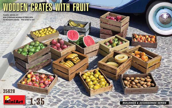 MIN35628 1/35 WOODEN CRATES WITH FRUIT