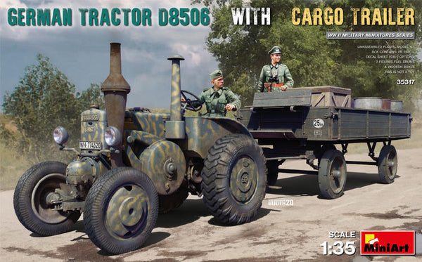 MIN35317 1/35 German Tractor D8506 with Cargo Trailer