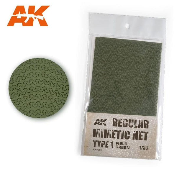 AK8066 AK Interactive Regular Camouflage Net Type 1 Field Green