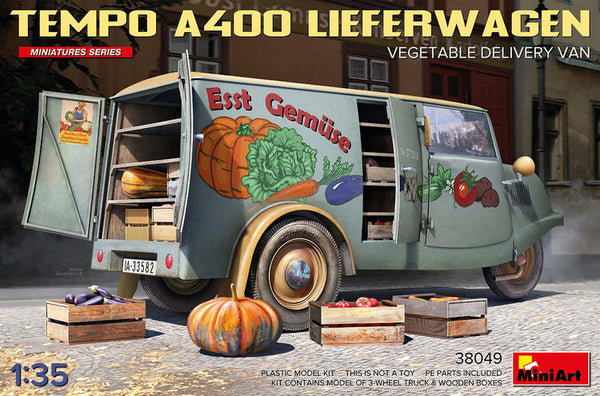 MIN38049 Miniart 1/35 Tempo A400 Lieferwagen. Vegetable Delivery Van