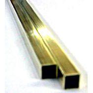 KS9853 SQUARE BRASS TUBE 5mm (2pc/card)
