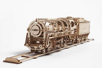 UG70012 Locomotive with Tender Wooden Mechanical Model