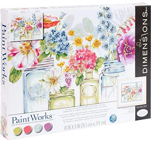 DIM7391730 RAINBOW FLOWERS PAINT BY NUMBER