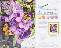 DIM91403 CLEMATIS & BUTTERFLIES PAINT BY NUMBER