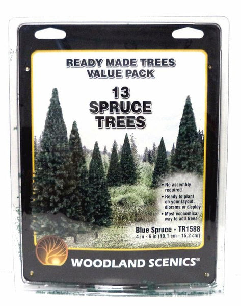 WSTR1588 READY MADE 13 SPRIUCE TREES BLUE SPRUCE