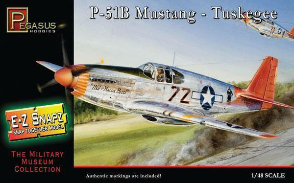 PEG8404 1/48 P-51B MUSTANG - TUSKEGEE E-Z SNAP