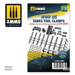 AMIG8083 1/35 WW2 US TANK TOOLS CLAMPS