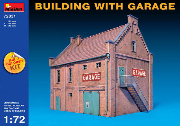 MIN72031 1/72 BUILDING WITH GARAGE