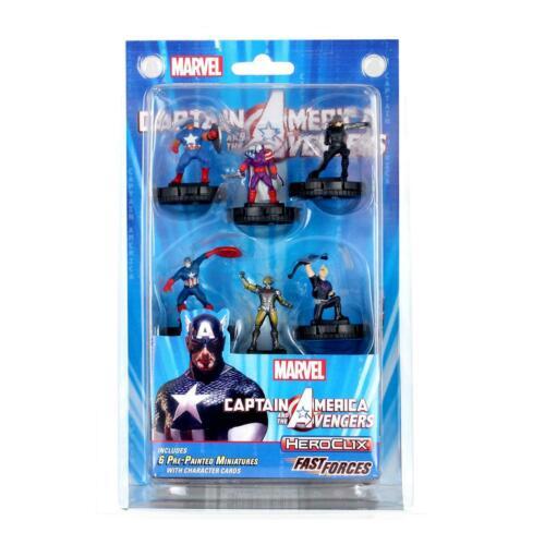 MARVEL HEROCLIX CAPTAIN AMERICA AND THE AVENGERS FAST FORCES  6 FIG SET