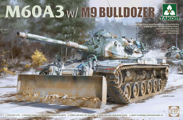 TAK2137 1/35 M60A3 w/M9 BULLDOZER