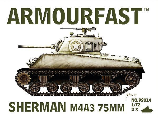 ARM99014 1/72 SHERMAN M4A3 75MM