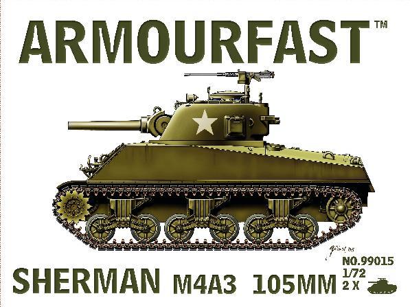 ARM99015 1/72 SHERMAN M4A3 105MM