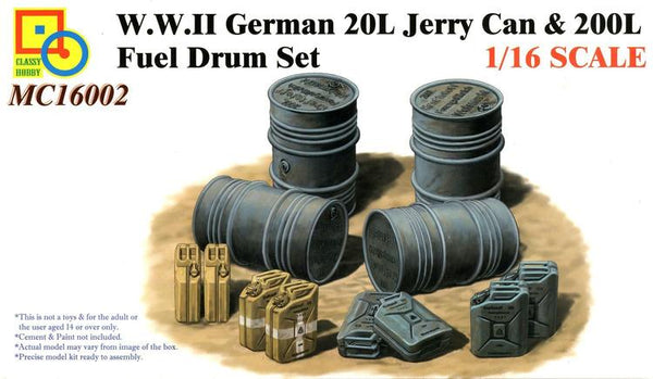 CH16002 1/16 WW2 GERMAN JERRY CANS & DRUMS
