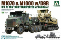 TAK5002 1/72 M1070 & M1000 W/D9R US 70 TON TRUCK TRANSPORTER W/BULLDOZER