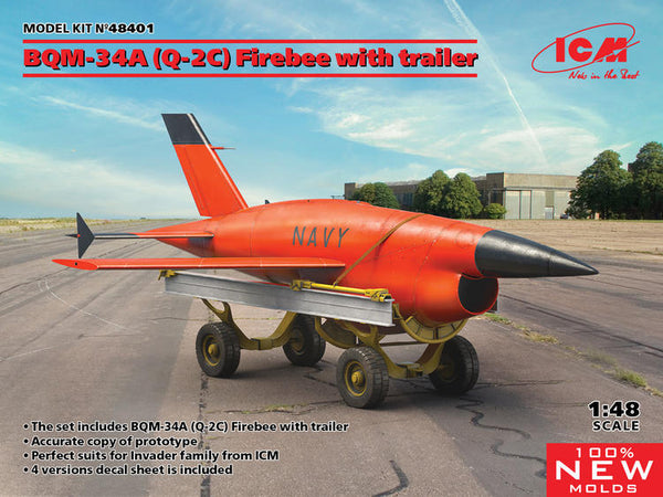 ICM48401 1/48 BQM-34A (Q-2C) WITH TRAILER